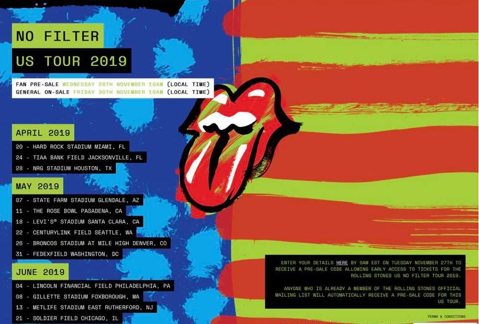 Rose Bowl Seating Chart Rolling Stones 2019